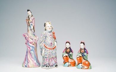 Four Chinese famille rose 'Immortals' figures, 19th/20th C.