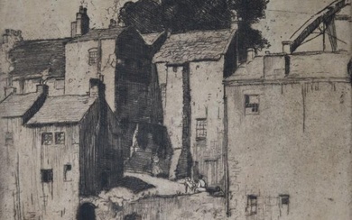 Frank Brangwyn, etching, 'Barnard Castle', signed in the block...