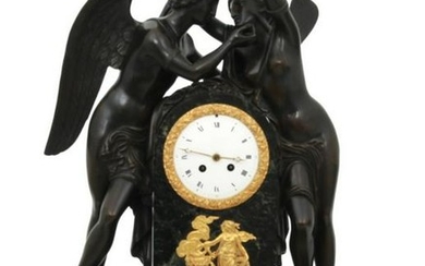 French Empire "Venus & Amor" Mantle Clock