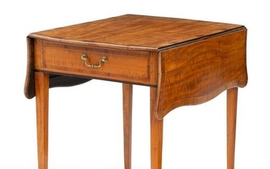 George III crossbanded satinwood pembroke table