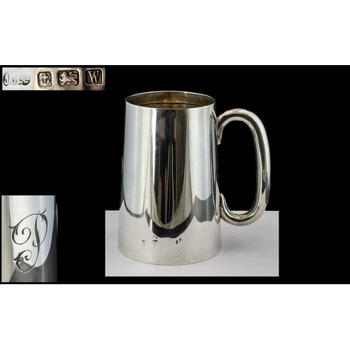 George V Sterling Silver Tankard of Plain Form with Capitol ...