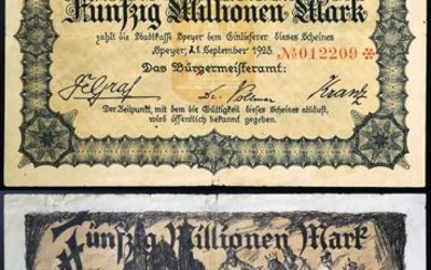 Germany, WEIMAR REPUBLIC (1919-1933)City of Speyer Banknote - F