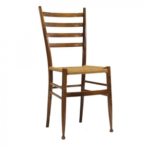 Gio Ponti Style Mid-Century Modern Ladderback Chair