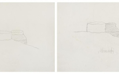 Giorgio Morandi, Italian 1890-1964- Natura Morta (recto/verso) 1962; pencil, signed on the reverse, 24x33cm (ARR) (VAT charged on hammer price) Provenance: Private Collection, Bologna; Sotheby's, London 26th October 1994, lot 36; Private...