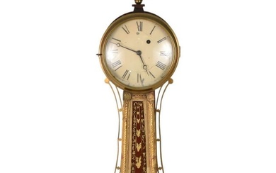 Girandole Banjo Wall Clock, John Creed Jr, 20th Century - A Girandole wall clock with eagle finial