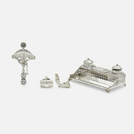 Gorham Manufacturing Company, inkstand and letter scale