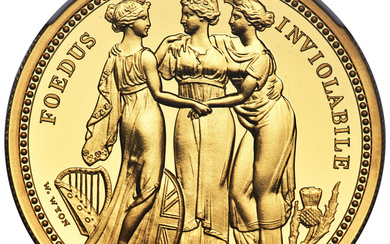 Great Britain: , Elizabeth II gold Proof "Three Graces" 200 Pounds (2 oz) 2020 PR70 Ultra Cameo NGC,...
