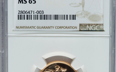 Great Britain: , Elizabeth II gold Sovereign 2013 MS65 NGC,...