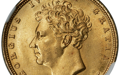 Great Britain: , George IV gold Sovereign 1827 MS64 NGC,...