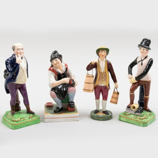 Group of Four Staffordshire Figures of Gentlemen in