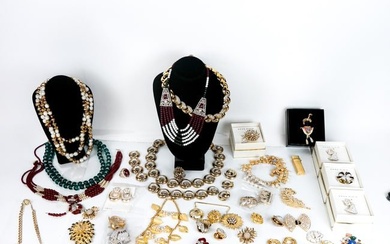Group of Gold-Tone Costume Jewelry (80+)