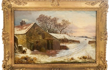 H. TAYLOR: Winter Landscape - Painting