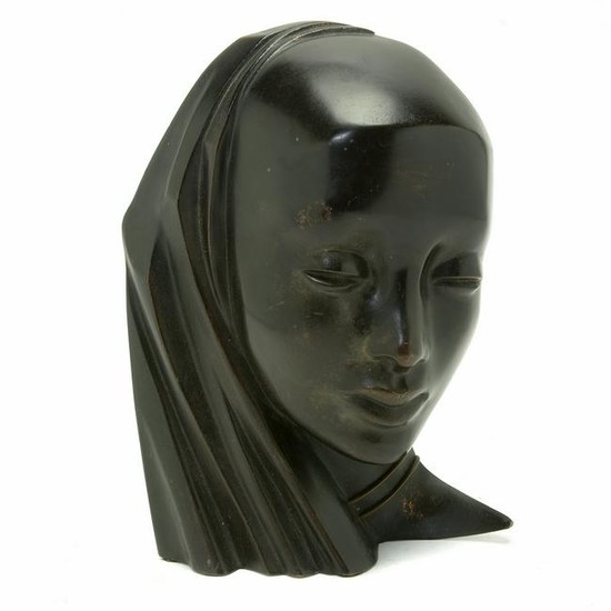 Hagenauer Bronze African Female Head.