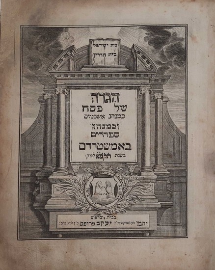 Haggadah shel Pesach, Ma'aleh Beit Chorin. Amsterdam, 1781. With the Map