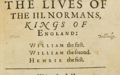 Hayward (Sir John) The Lives of the III. Normans, Kings