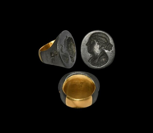 Hellenistic Ring with Bust of Berenike II