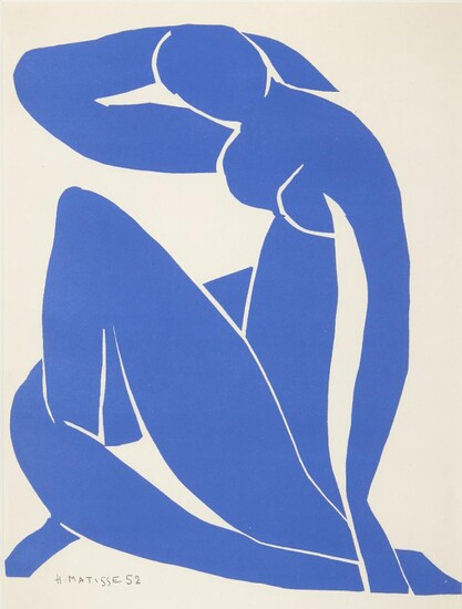 Henri Matisse, French 1869–1954, Nu Bleu XII, 1954; lithograph on wove, signed and dated in the plate, image: 34.5 x 25.5 cm, (framed) (ARR)