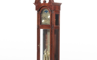 Howard Miller Federal Style Mahogany and Cherrywood Grandfather Clock