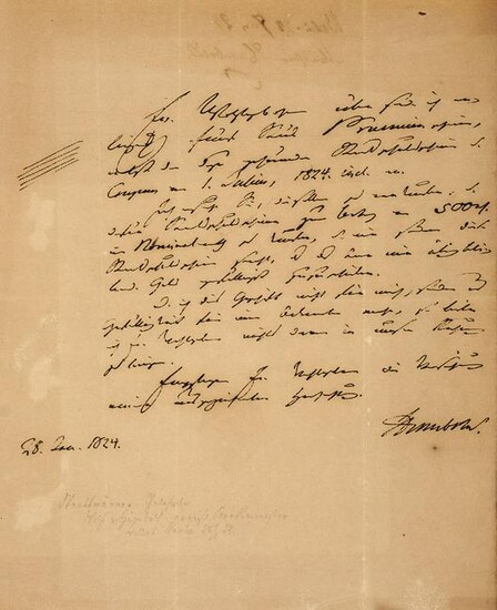 Humboldt, Wilhelm von Eigenhändiger Brief mit