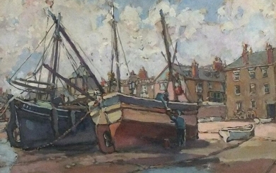 †Hurst BALMFORD (British 1871-1950) St Ives Fishing Boats at...