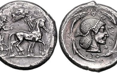 ITALIEN, SIZILIEN / Stadt Syrakus, AR Tetradrachme (ca. 475-470 v.Chr.)