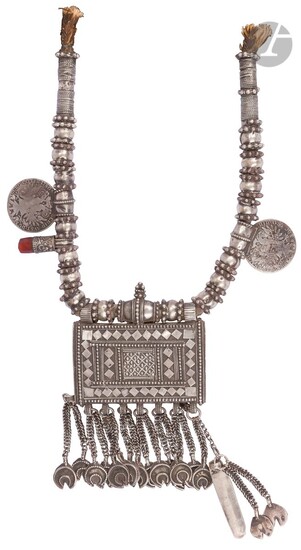 Important collier talismanique, Oman, XIXe siècle... - Lot 340 - Ader