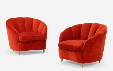 Italian, Lounge chairs, pair