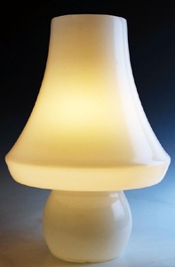 Italian Murano Mushroom Art Glass Table Lamp LARGE