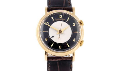 JAEGER-LECOULTRE - a gentleman's yellow metal Memovox alarm wrist watch.