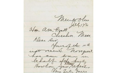 James A. Garfield Letter Signed