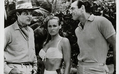 James Bond Ursula Andress and Sean Connery During the Filming For 'Dr No', 1962 2