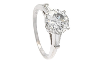 Jewellery Ring RING, white gold, brilliant cut diamond approx. 3...