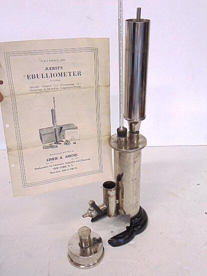 Juerst's Ebulliometer, Eimer & Amend New York, with