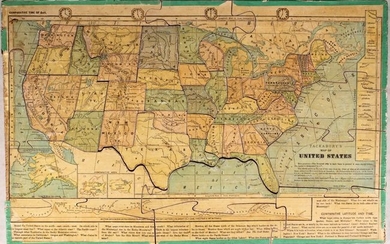 "Kindergarten Geography, and New and Improved Dissected Map of the United States", Tackabury, George N.