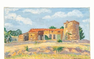 LASSERRE, FRENCH COUNTRYSIDE OIL ON CANVAS