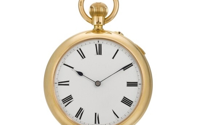 LE ROY & SON, LONDON | A GOLD MINUTE REPEATING GRANDE AND PETITE SONNERIE KEYLESS LEVER CLOCK WATCH, THE BACK ENGRAVED WITH THE ARMS OF SIR DAVID SALOMONS 1891, NO. 2395