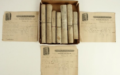 LOT OF ANTIQUE HARDWARE RECEIPTS 1897