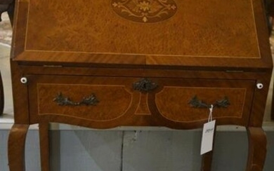 Ladies Burl and inlaid drop front writing desk
