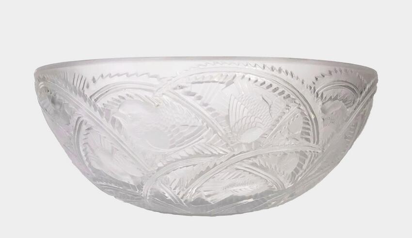 Lalique Frosted Glass Pinsons Bowl