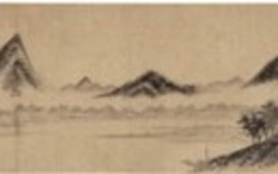 Landscape after Xu Xian Late Ming-early Qing dynasty | 明末清初 仿徐憲山水卷 水墨紙本 手卷