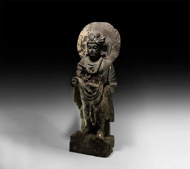 Large Gandharan Standing Bodhisattva Statue