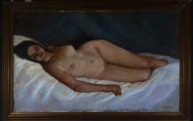 Large Lady Nude, Federico Beltran Masses (1885-1949), Cuban school of...