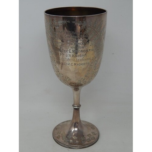Large Silver Rifle Trophy Cup "The East Surrey Regiment". Gi...