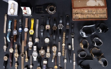 Large Vintage Wristwatch Lot Over 50 Watches & Accessories