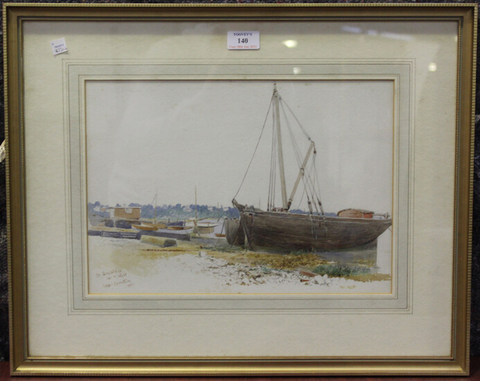 Leeson Rowbotham - 'At Bembridge, Isle of Wight', watercolour, signed, titled and dated 19
