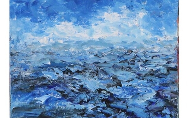 Leira Veylin Abstract Seascape Acrylic Painting, 2020