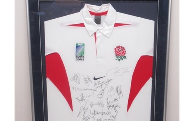 Limited Edition no.26/100 Signed England Rugby 2003 World Cu...