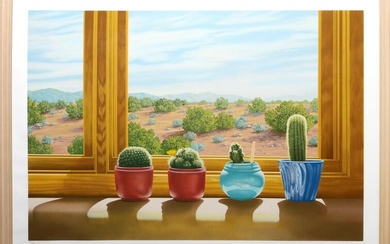 Lorna Patrick, Four Cacti, Screenprint