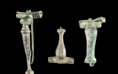 Lot of 3 Roman Bronze Crossbow Fibulae