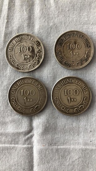 Lot of 4 coins of 100 mil